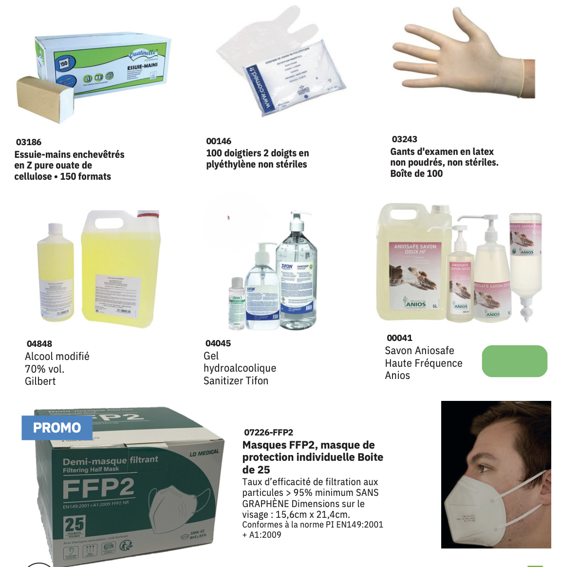 Équipements de protection et d’hygiène